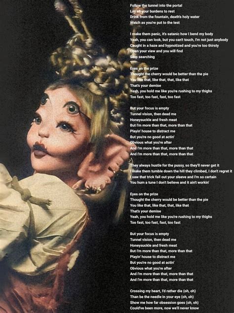 Melanie martinez portals lyrics - Mar 31, 2023 · [Post-Chorus] Evil, evil, evil [Verse 2] Remember when you smiled right to my face? As all my little tears of oxalate They made a shape, revealed a snake Now I'm stop-drop-rollin' over all your ... 